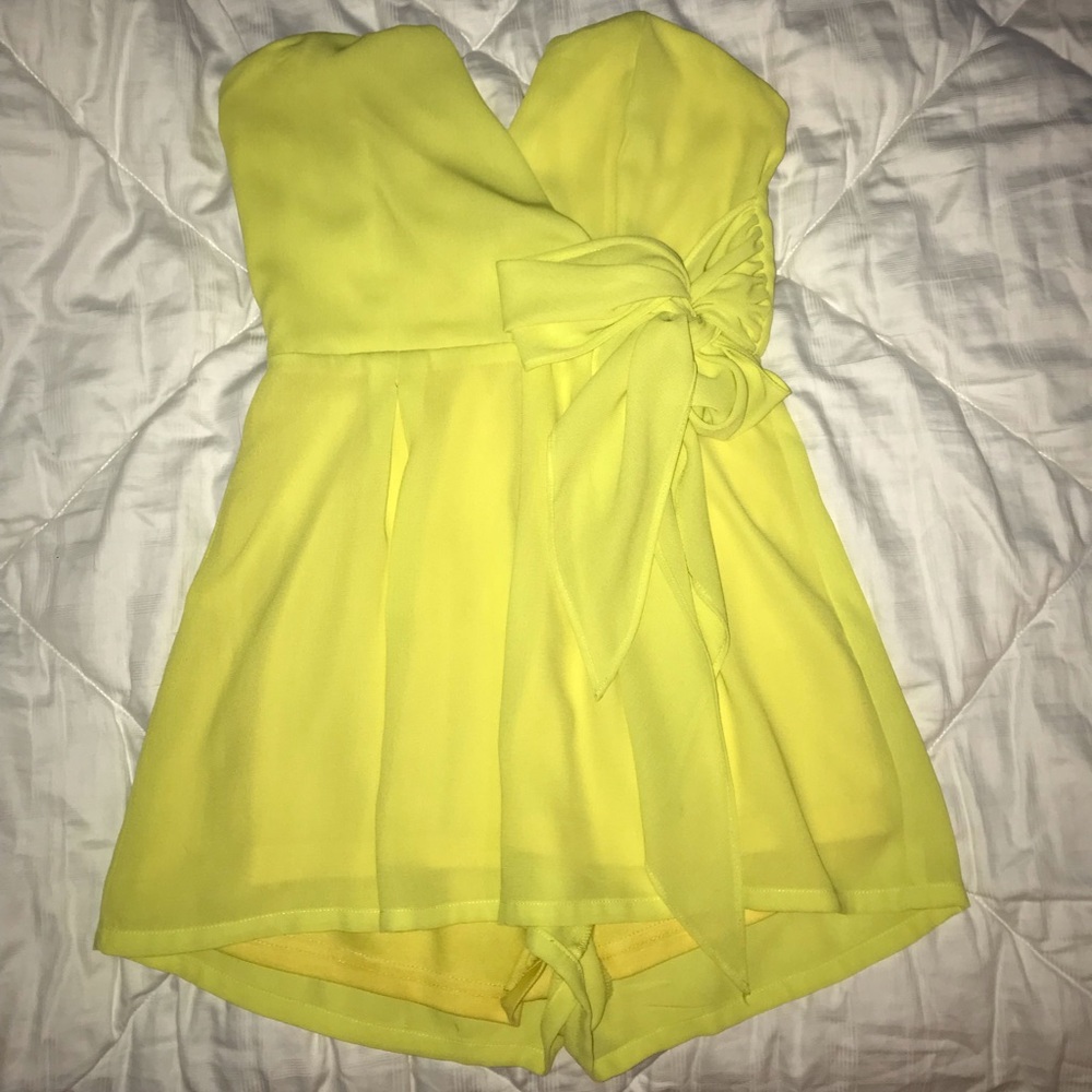 Yellow romper size small from mystique boutique!